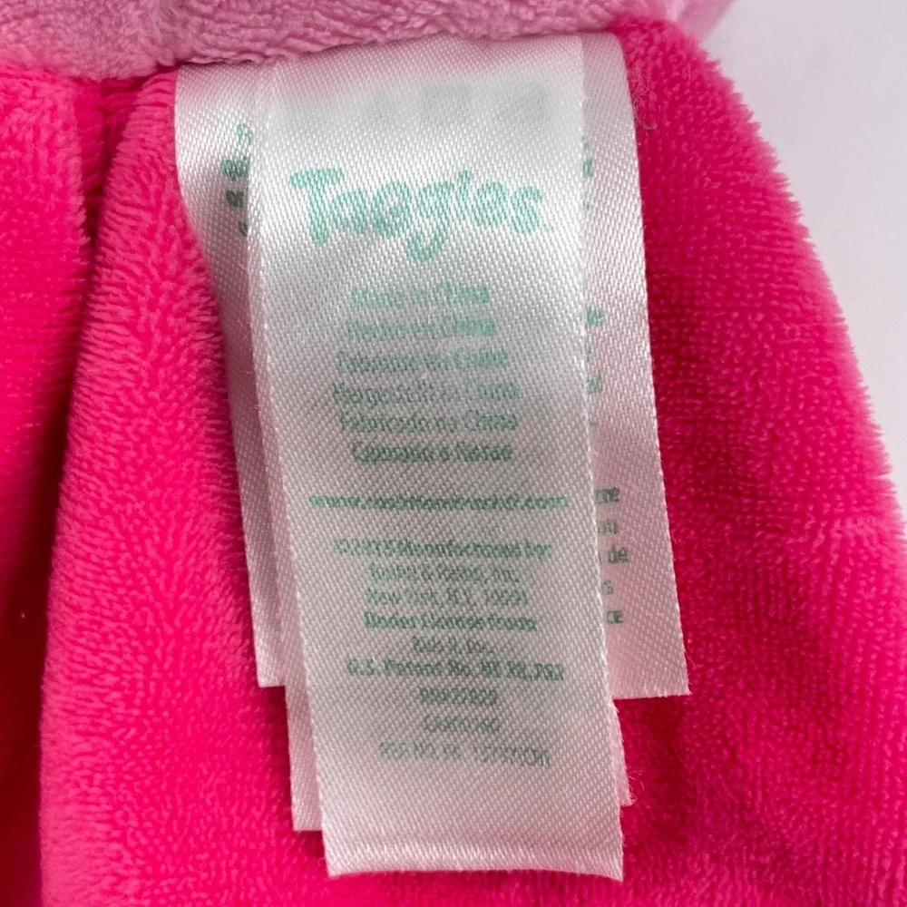 Taggies Pink Cat Kitty Sensory Plush Lovey Security Blanket Loops Rattle 2015